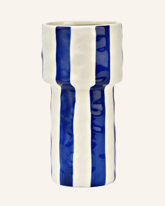 Vase Blau x Weiß