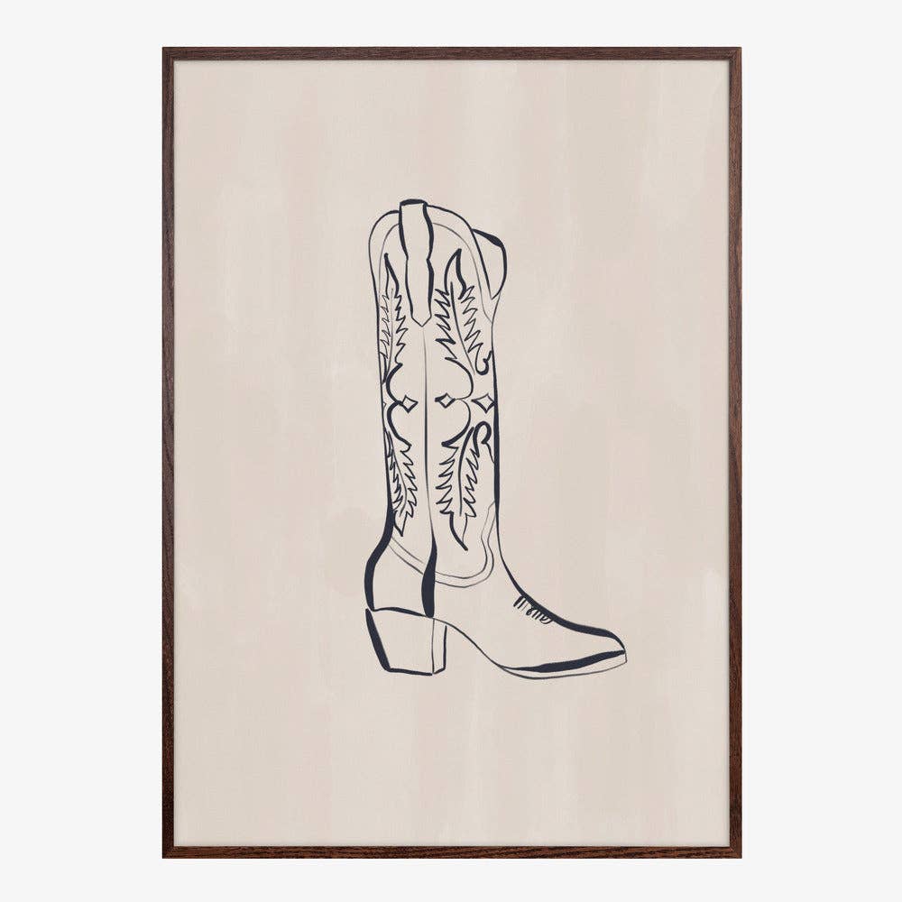 Kunstdruck: Cowboystiefel (40 x 50cm)