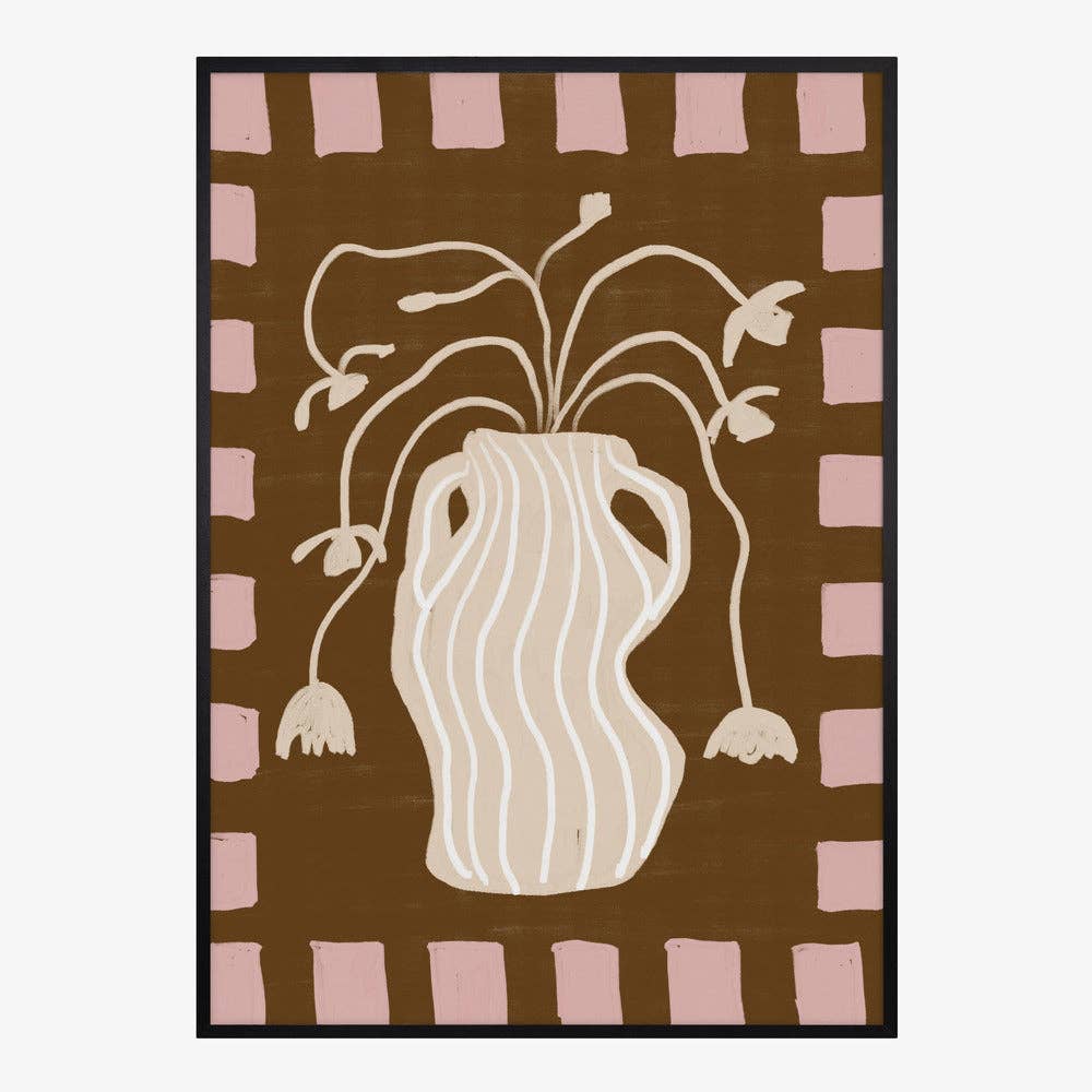 Kunstdruck: Gestreifte Vase (50 x 70cm)