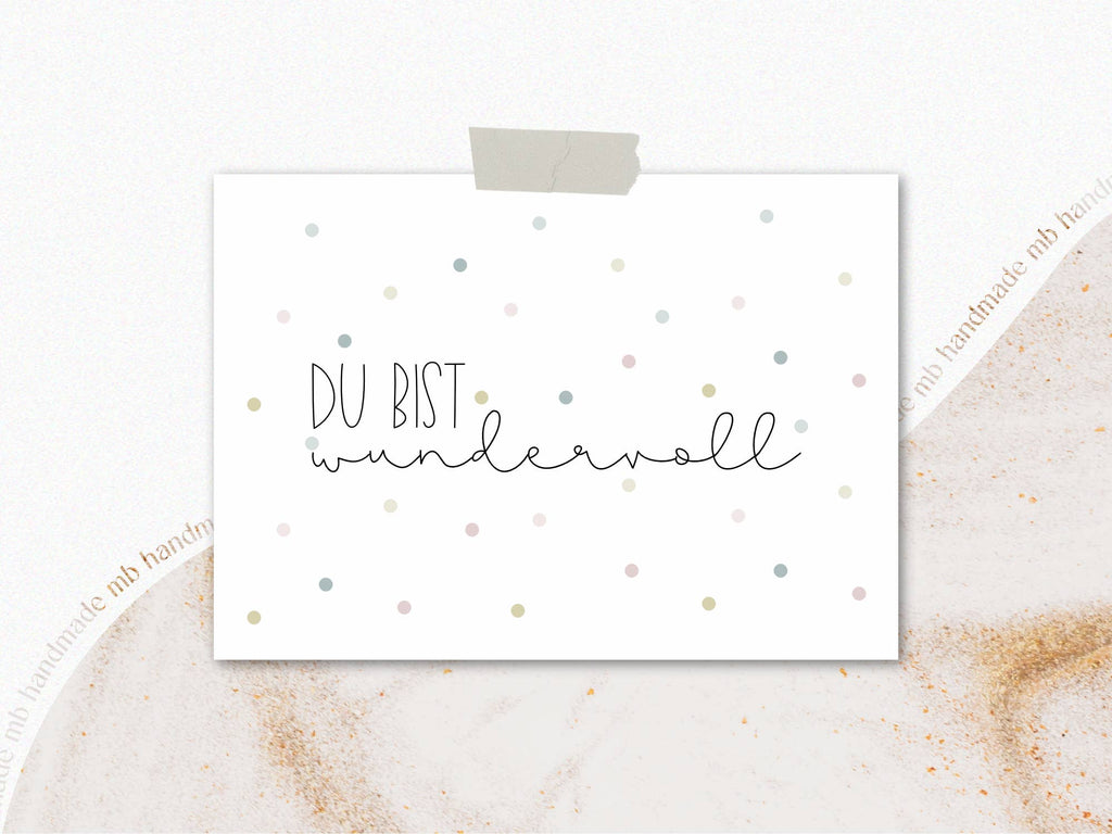Postkarte "DU BIST wundervoll"