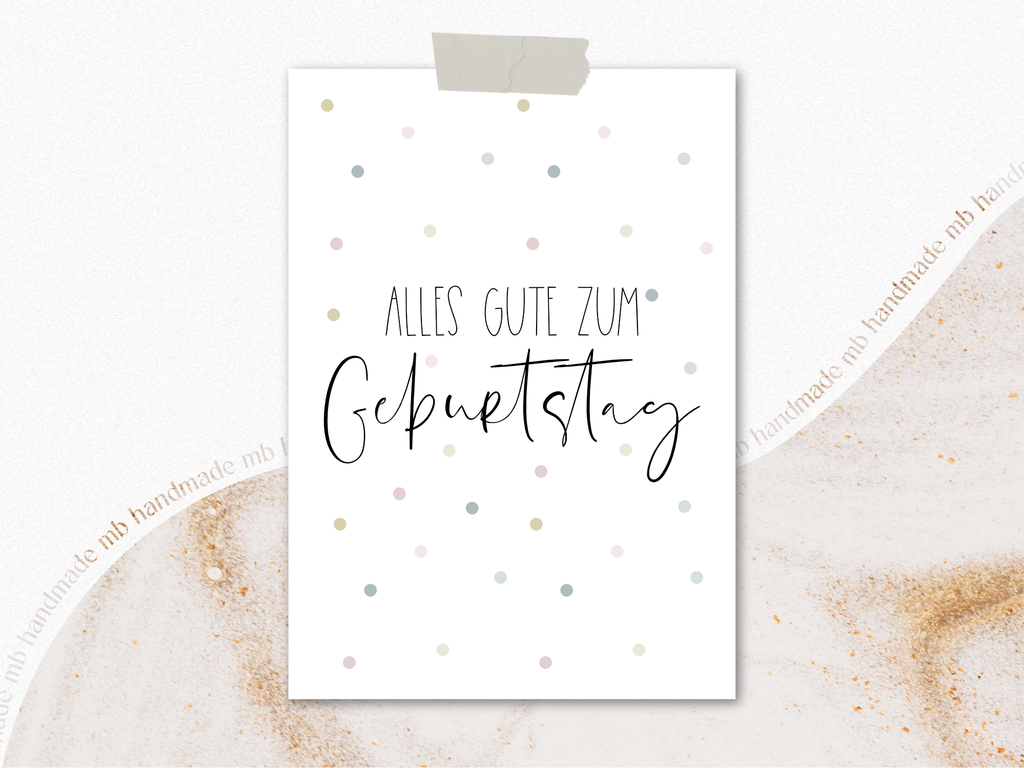 Postkarte "ALLES GUTE ZUM Geburtstag"