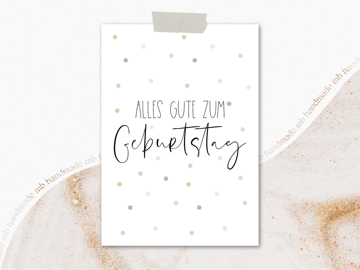 Postkarte "ALLES GUTE ZUM Geburtstag"