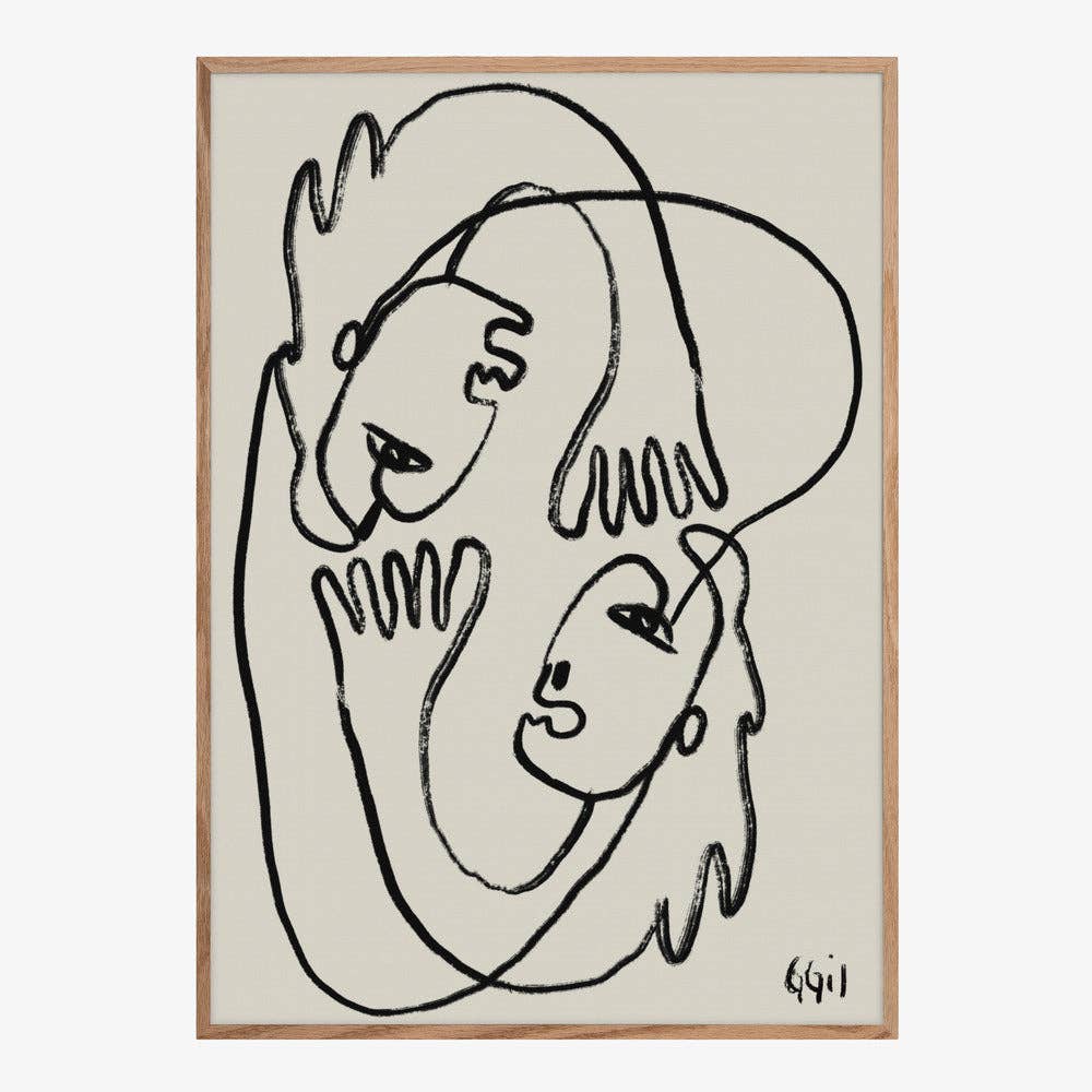 Kunstdruck: Verbundene Gesichter (40x50cm)