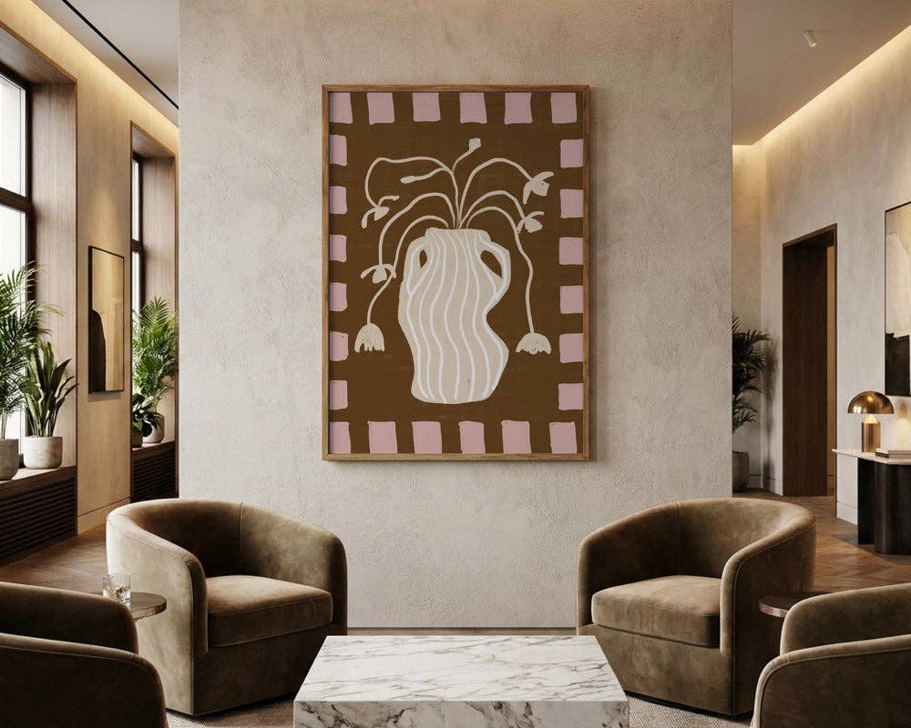 Kunstdruck: Gestreifte Vase (40 x 50cm)
