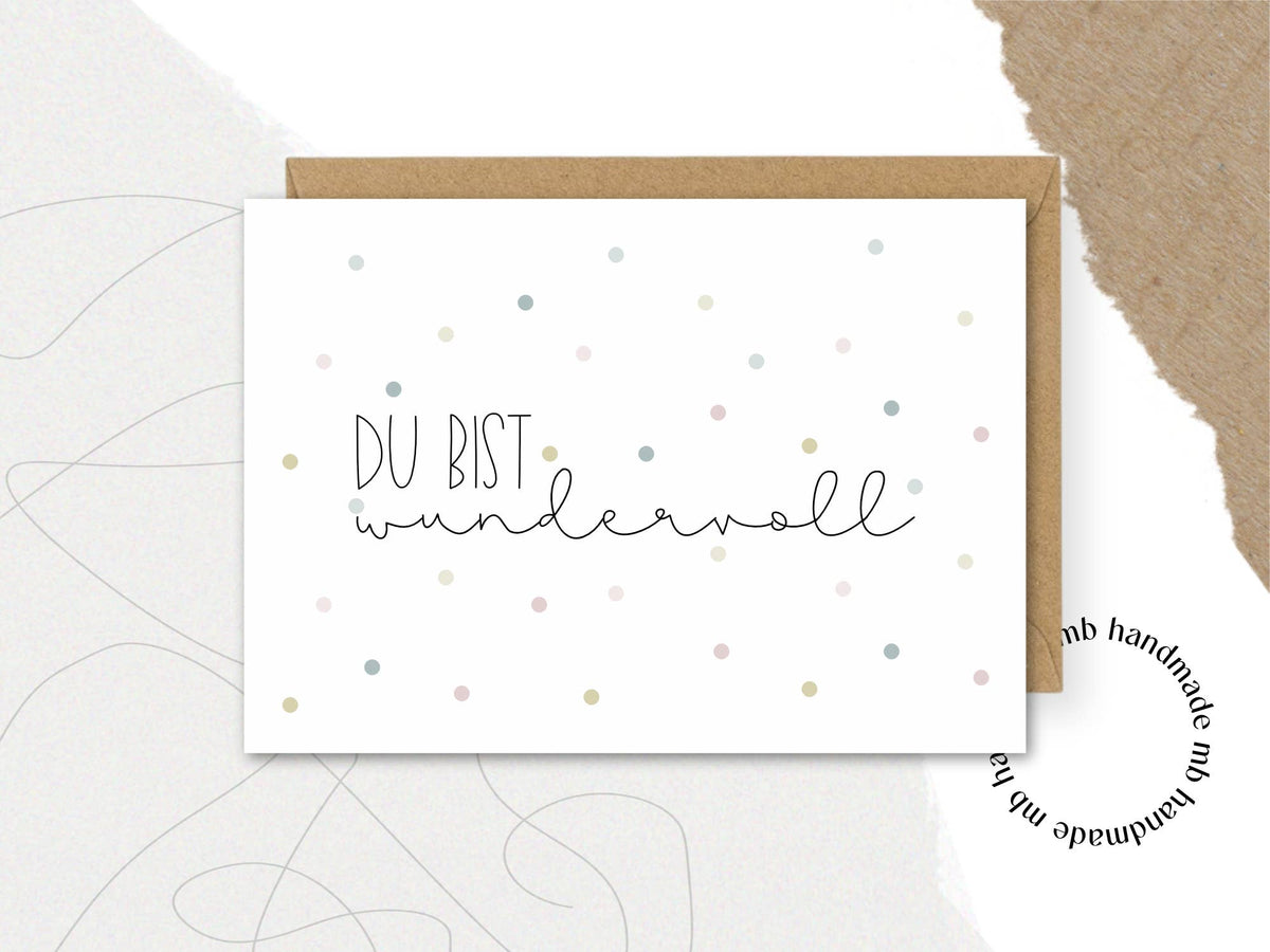 Postkarte "DU BIST wundervoll"