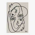 Kunstdruck: Verbundene Gesichter (40x50cm)