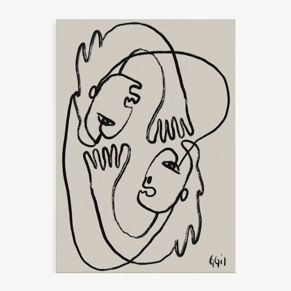 Kunstdruck: Verbundene Gesichter (40x50cm)